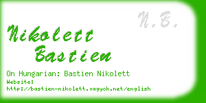 nikolett bastien business card